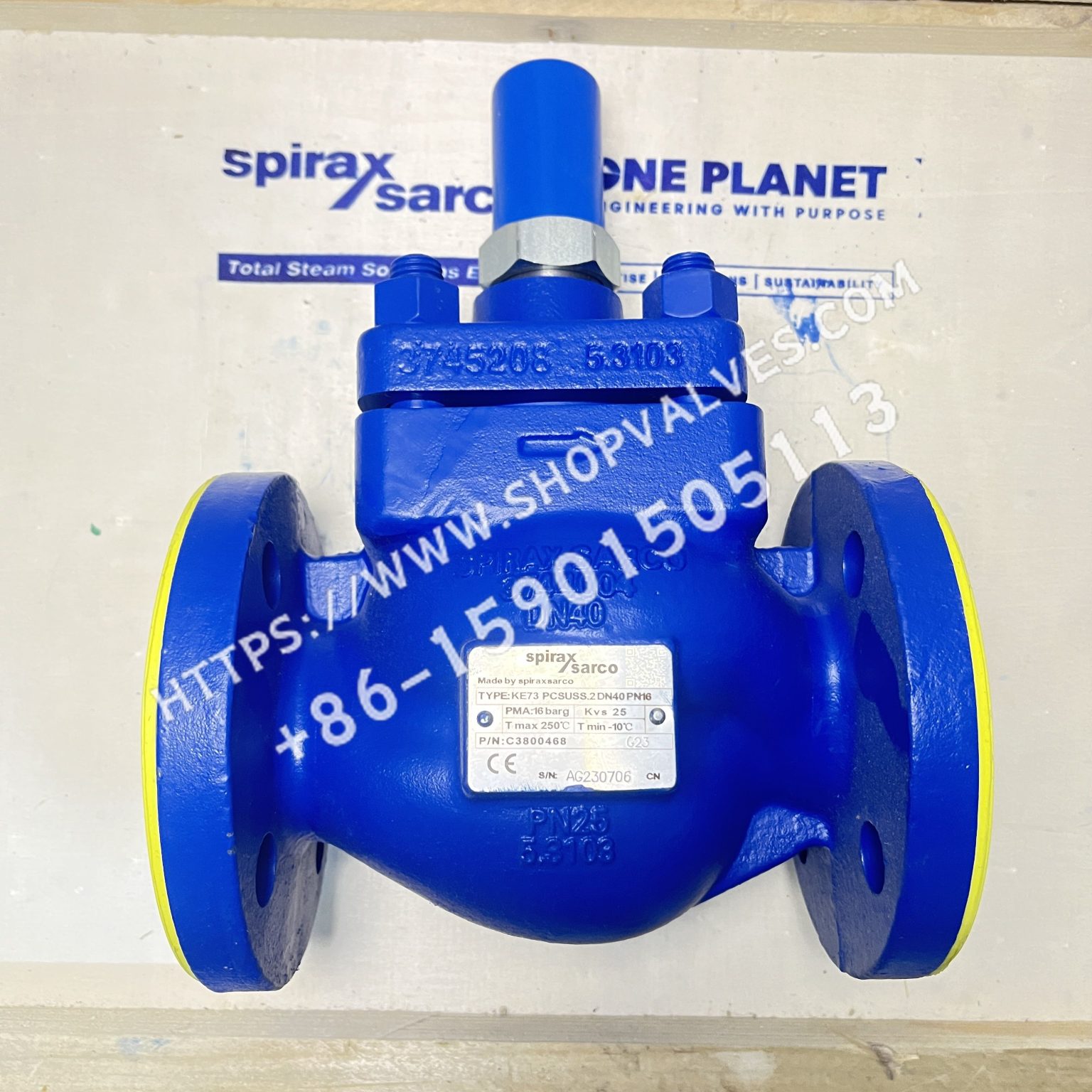Spirax Sarco Spirax Sarco KE73 Pneumatic Pressure Control Valve ...