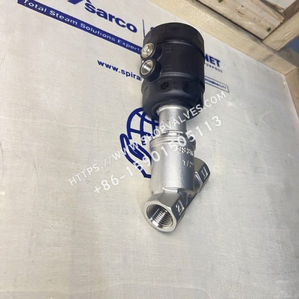 Spirax Sarco 3/4" PF61G-1NC BSP Válvula neumática de ángulo con interruptor de pistón de acero inoxidable