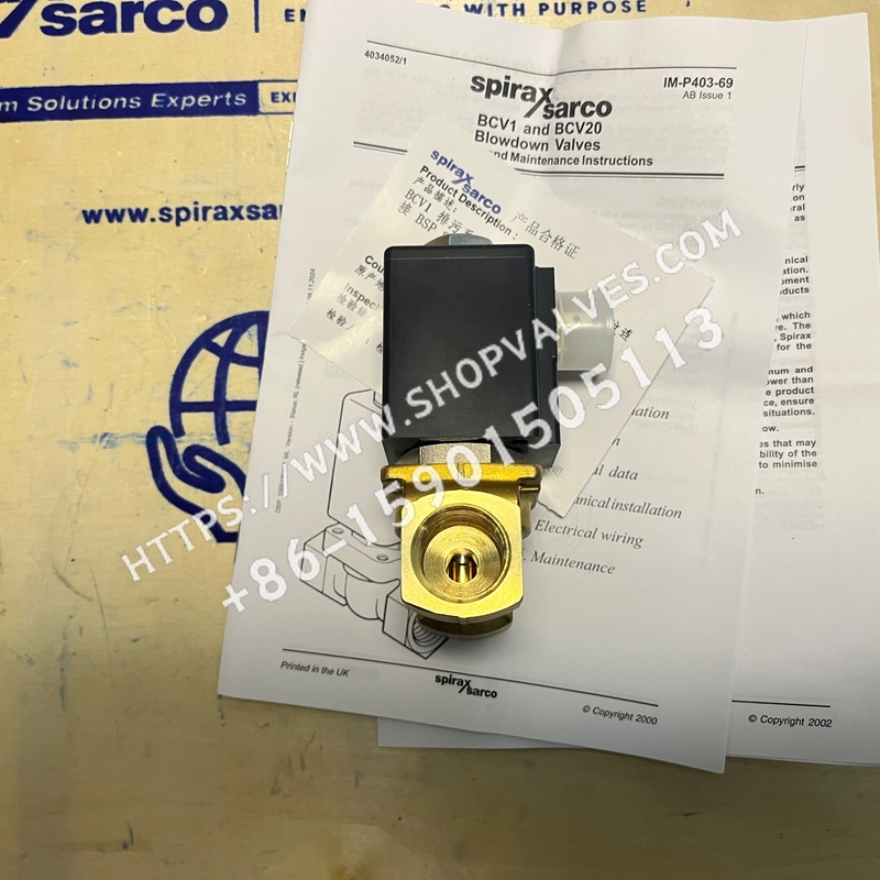 Спиракс Сарко (Spirax Sarco) BCV1 1/2 "BSP 230V Дренажный электромагнитный клапан - боковой